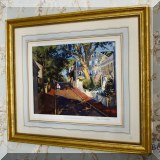 A02. Thomas Dunlay signed Quince Street, Nantucket print. 